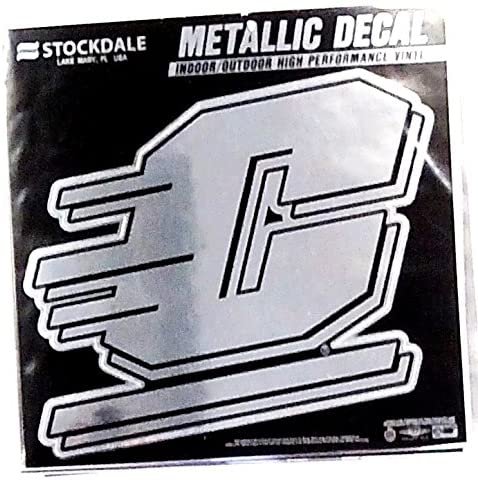 Central Michigan University Chippewas 6 Inch Sticker Decal, Metallic Chrome Shimmer Design