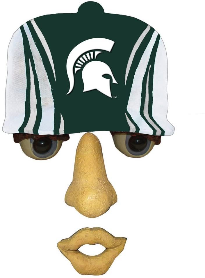 Michigan State University Spartans Forest Tree Face Ornament Resin 12x7 Inch