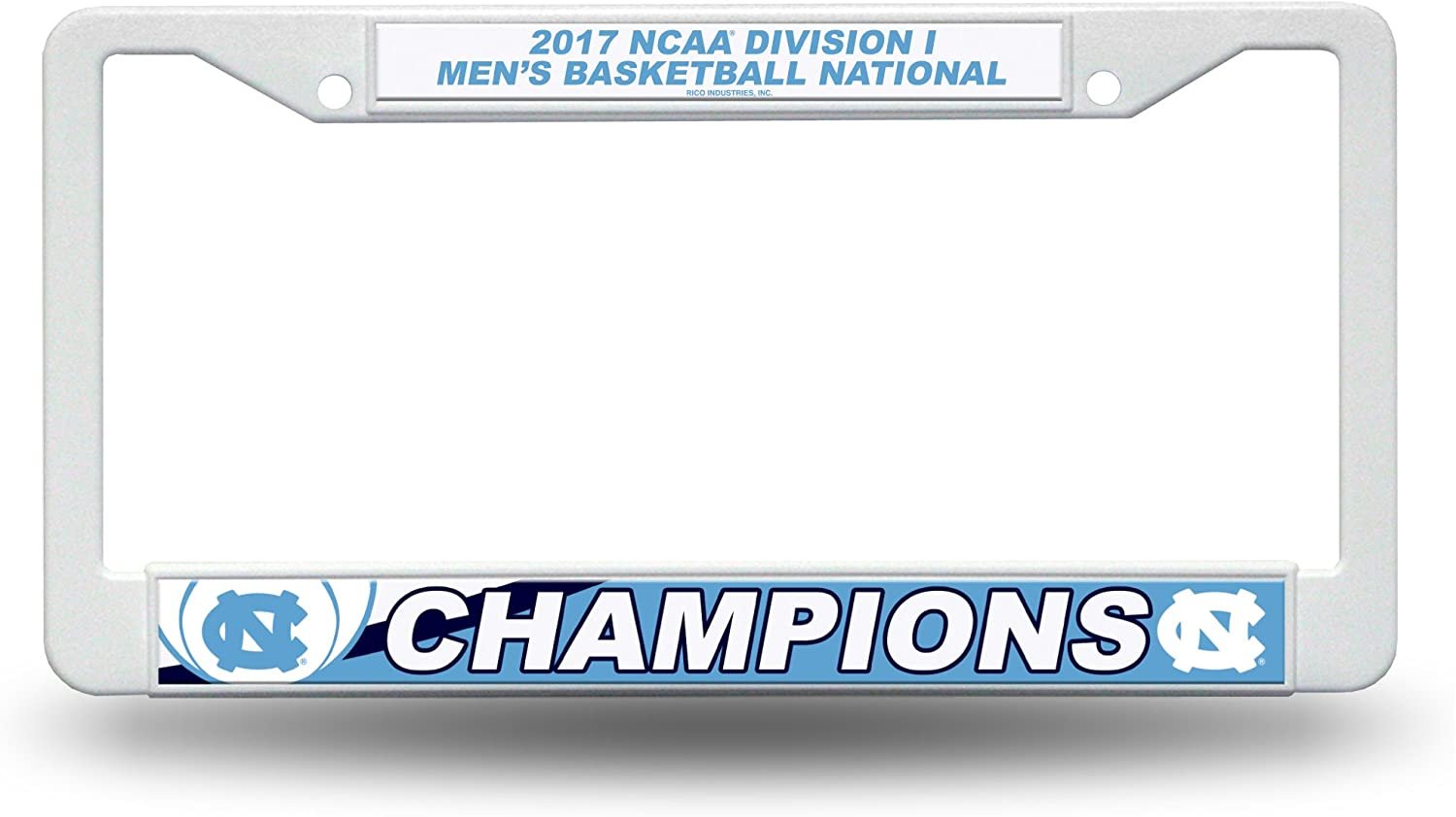 University of North Carolina Tar Heels 2017 Champions License Plate Frame Plastic Tag Cover