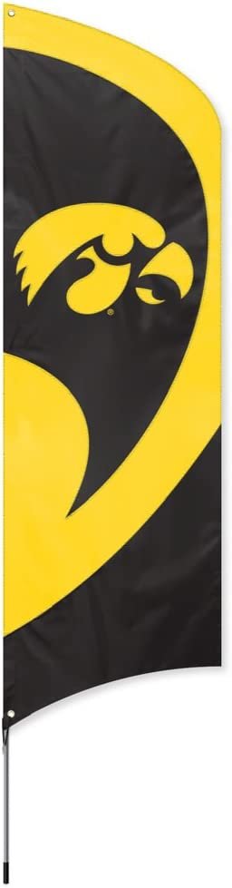 University of Iowa Hawkeyes Tailgating Flag Kit 8.5 x 2.5 feet with Pole