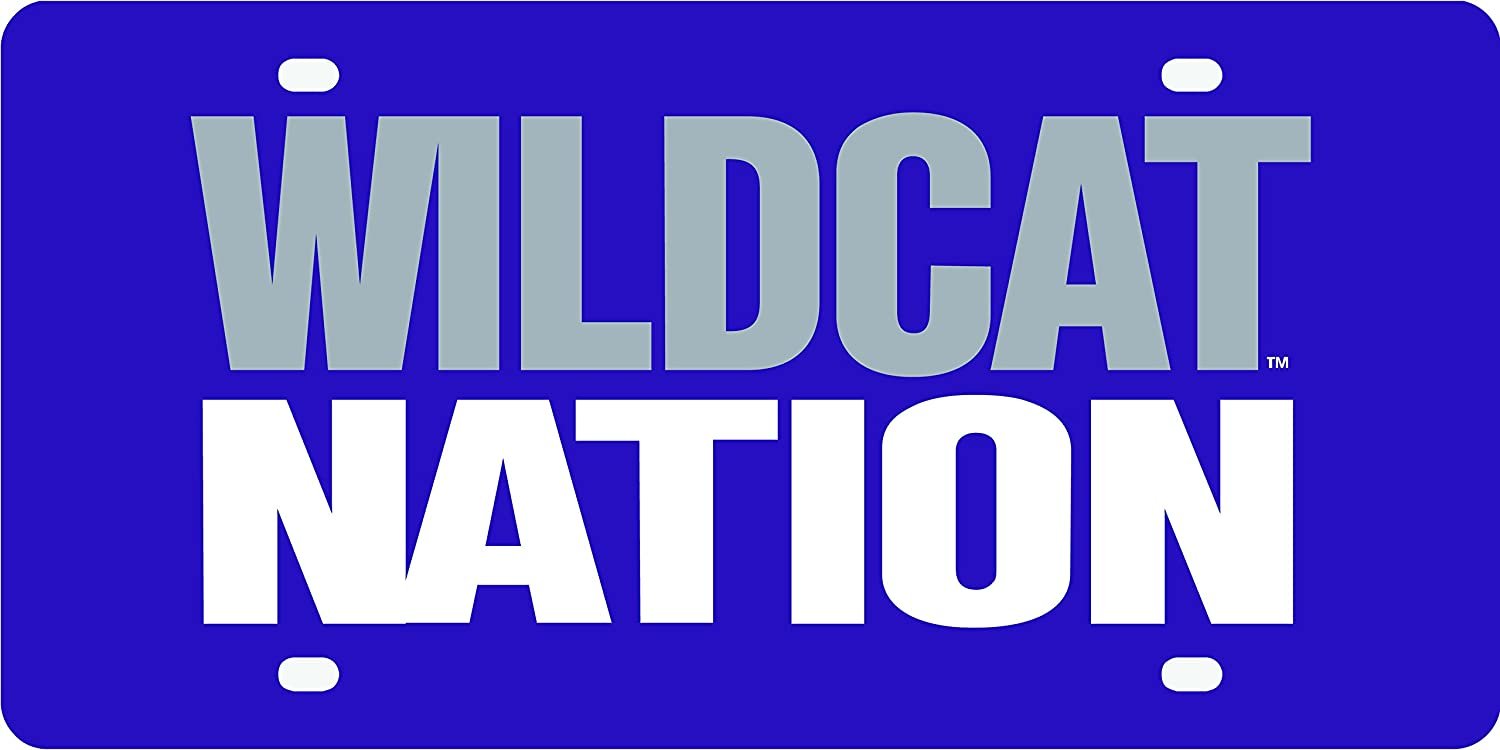 Kansas State University Wildcats Premium Laser Cut Tag License Plate, nation Design, Mirrored Acrylic Inlaid, 6x12 Inch