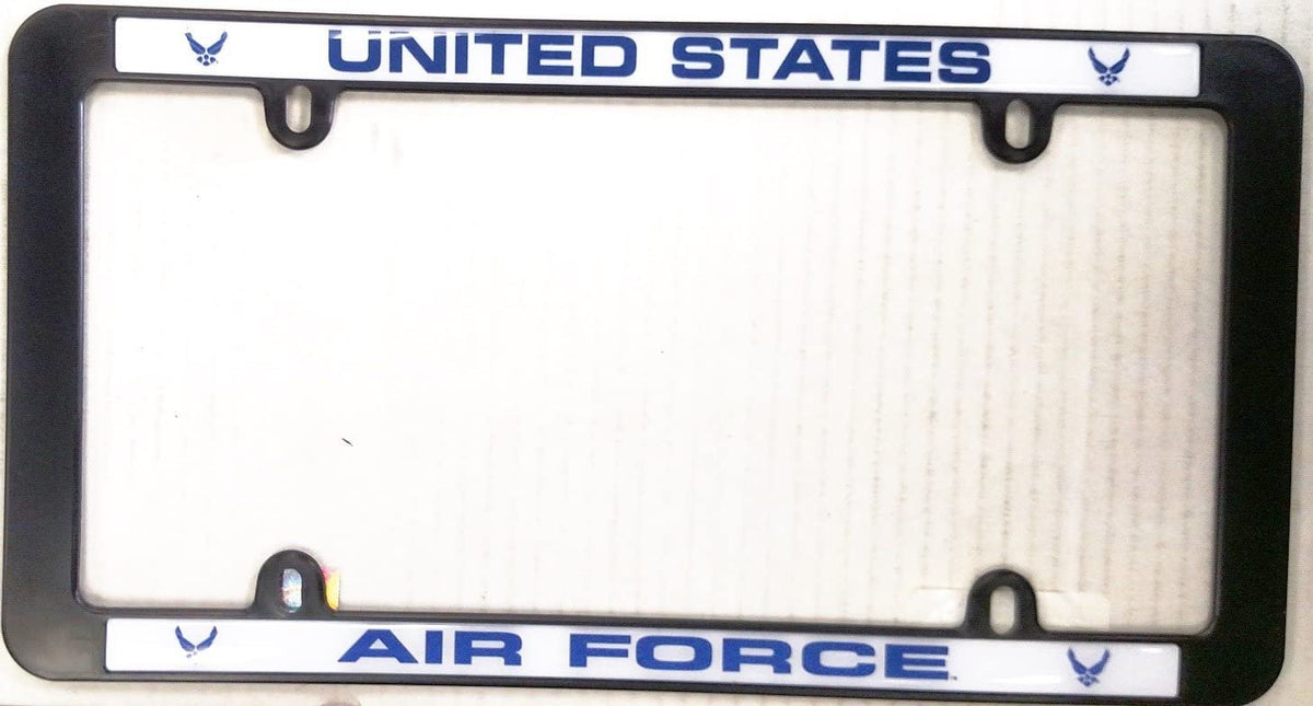 Air Force Black Plastic License Plate Frame Tag Cover United States Military