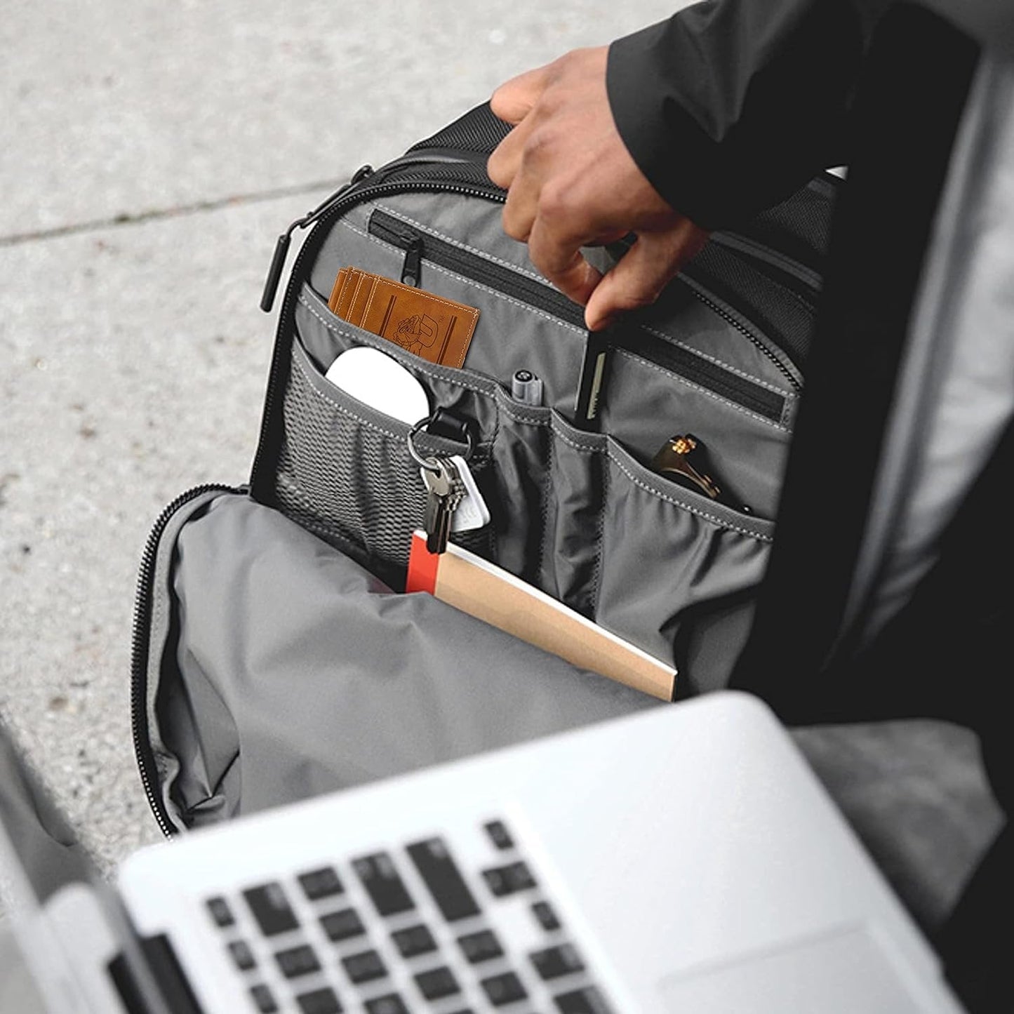 NCAA UGA Gonzaga Bulldogs Men’s Front ID Pocket Brown Wallet- Premium 8 Pocket Laser-Engraved Team Logo on Vegan Leather- Minimalist Design, Credit Card Holder- Ideal for Travel or Men’s Gift