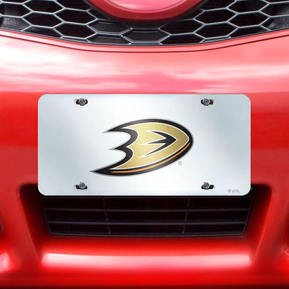 NHL Anaheim Ducks Inlaid License Plate, 6" x 12"/Small, Black