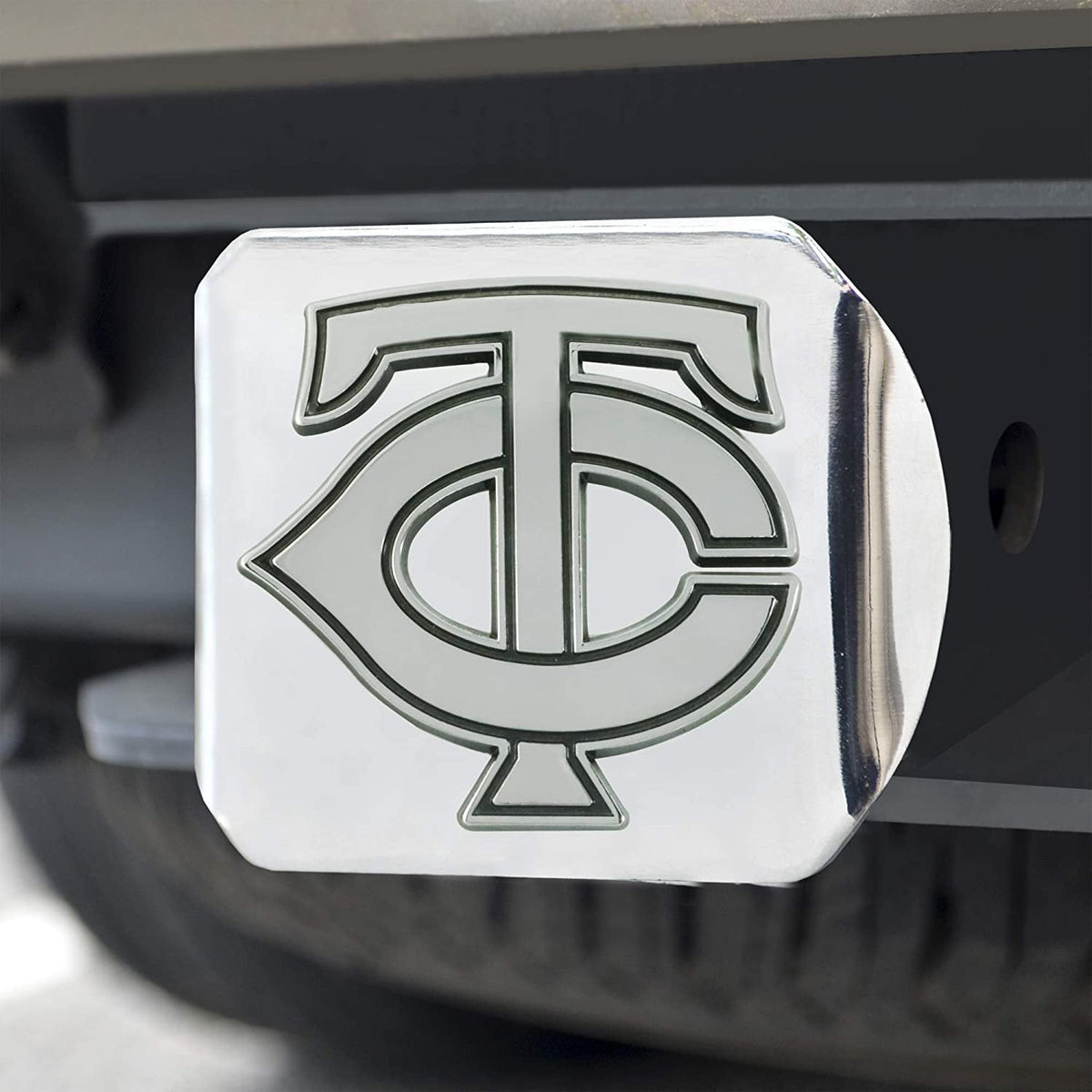 Minnesota Twins Hitch Cover Solid Metal with Raised Chrome Metal Emblem 2" Square Type III