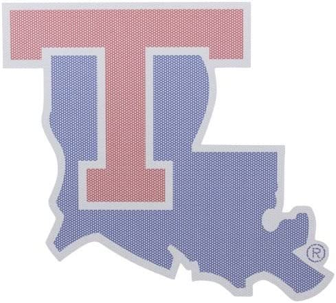 Louisiana Tech University Bulldogs 8 Inch Perforated Auto Window Film Decal One-Way Vision Exterior Application