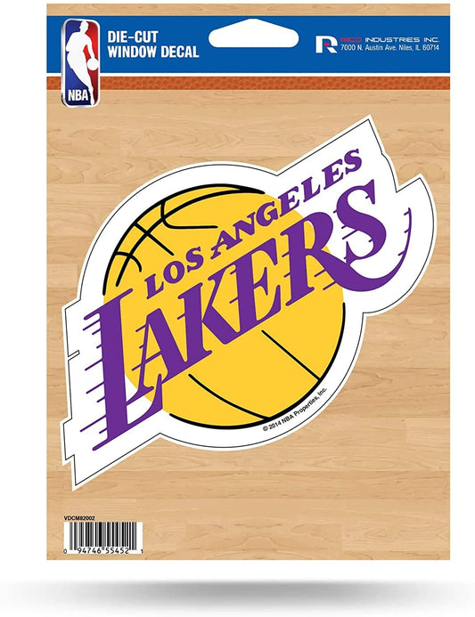 Rico Industries NBA Los Angeles Lakers Die Cut Vinyl Decal, Multicolor, 5.75" x 7.75"