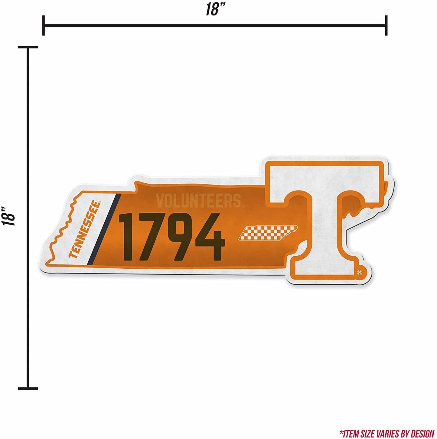 Tennessee Volunteers Pennant State Shape 18 Inch Soft Felt University of