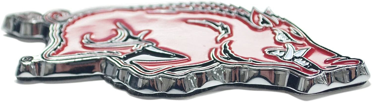 University of Southern Mississippi Eagles Premium Solid Metal Raised Auto Emblem, Team Color, Shape Cut, Adhesive Backing
