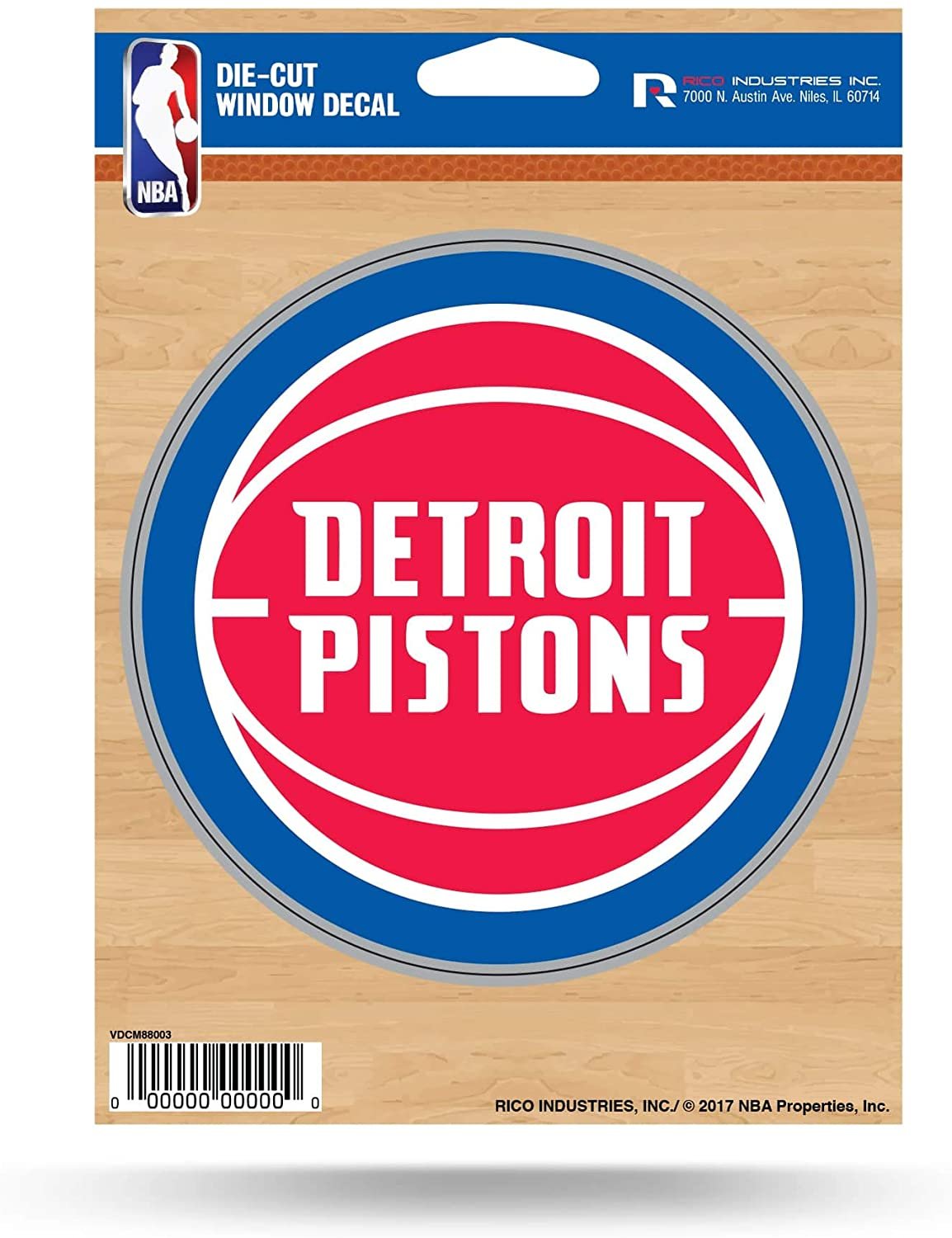 Detroit Pistons 5 Inch Decal Sticker, Die Cut, Flat Vinyl