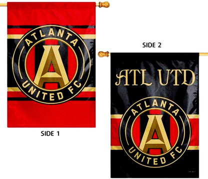 Atlanta United FC Premium 2-Sided Banner Flag, 28x40 Inch, Vertical Display, MLS FC Soccer Football Club