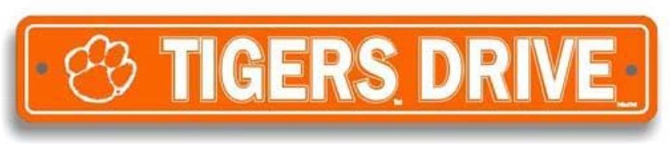 Clemson University Tigers 24 Inch Plastic Street Sign, Novelty