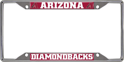 Arizona Diamondbacks Metal License Plate Frame Tag Cover Chrome 6x12 Inch