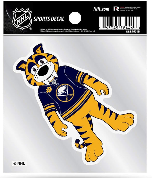 Buffalo Sabres 4x4 Decal Sticker Mascot Logo Premium with Clear Backing Flat Vinyl Auto Home Hockey