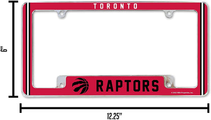 Toronto Raptors Metal License Plate Frame Chrome Tag Cover Alternate Design 6x12 Inch