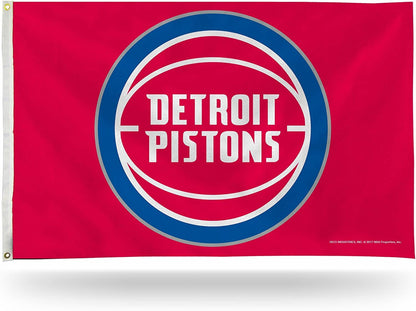Detroit Pistons 3' x 5' Banner Flag Single Sided Indoor or Outdoor Metal Grommets