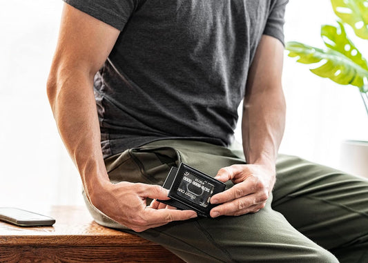 Atlanta Falcons Premium Black Leather Wallet, Front Pocket Magnetic Money Clip, Laser Engraved, Vegan