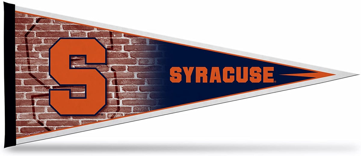Syracuse University Orange Soft Felt Pennant, Primary Design, 12x30 Inch, Easy To Hang