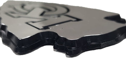 Chicago Blackhawks Auto Emblem, Silver Chrome Color, Molded, Raised, Adhesive Tape Backing, 3 Inch