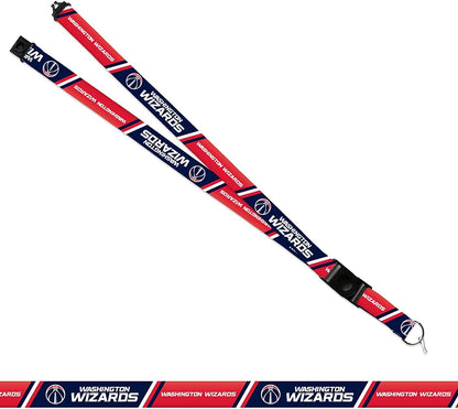 Washington Wizards Premium Lanyard Keychain 18 Inch Button Clip Safety Breakaway