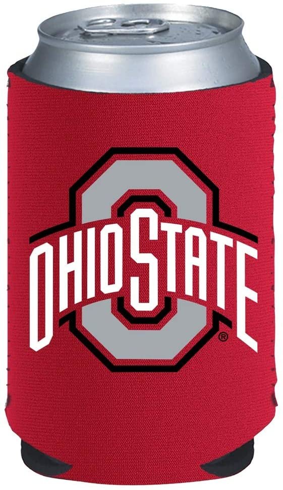 Ohio State University Buckeyes 12oz Drink Can Cooler Insulated Neoprene Beverage Holder, Logo Design
