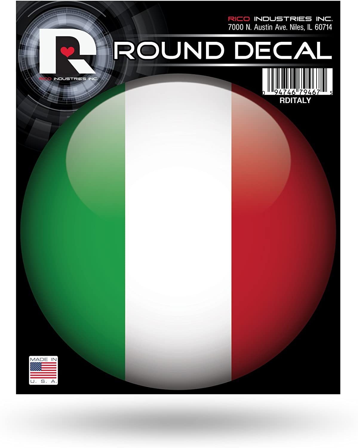 Rico Industries World Cup Soccer Italy Country Round Decal
