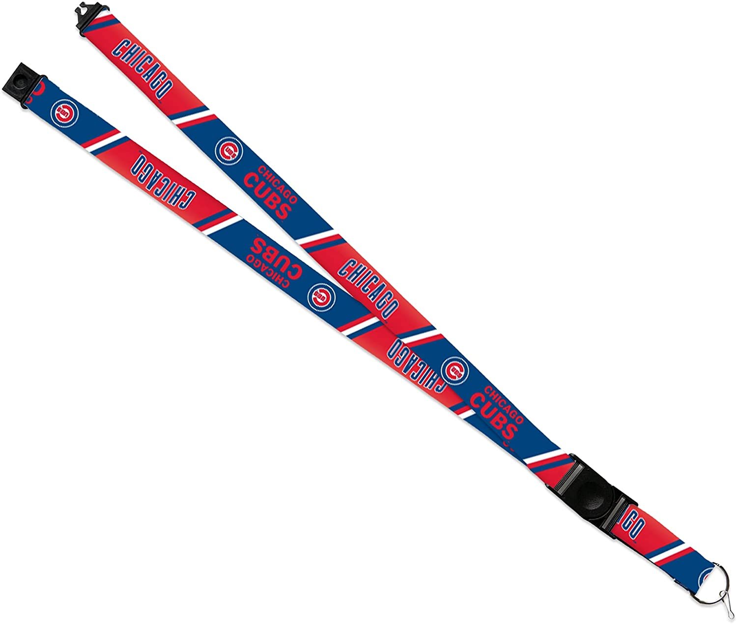 Chicago Cubs Lanyard Keychain Double Sided 18 Inch Button Clip Safety Breakaway