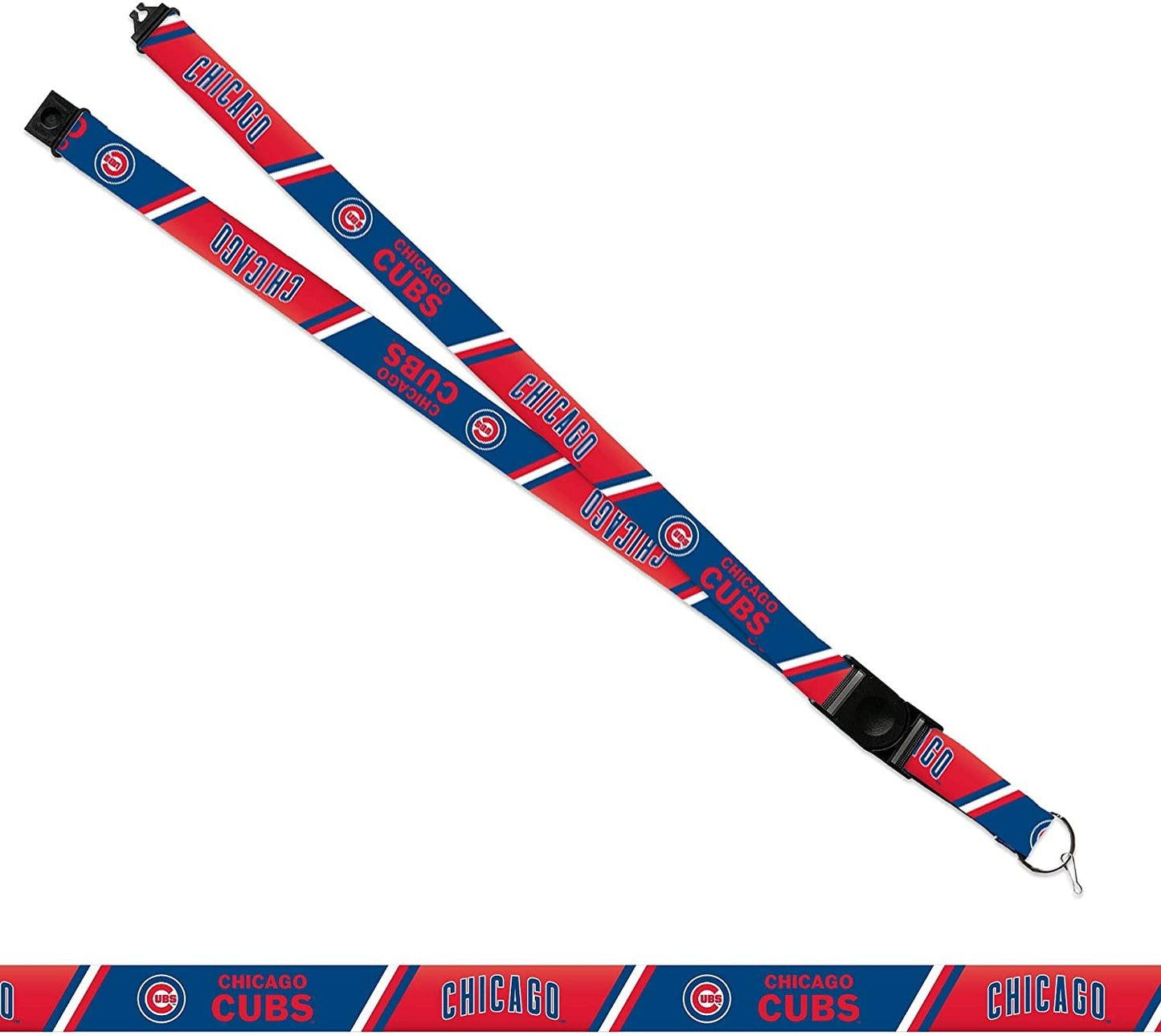 Chicago Cubs Lanyard Keychain Double Sided 18 Inch Button Clip Safety Breakaway