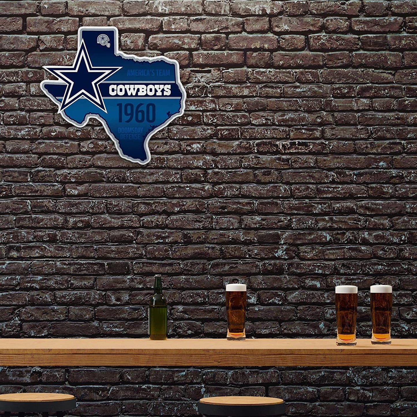 Dallas Cowboys Pennant State Shape 18 Inch Soft Felt