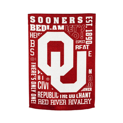 University of Oklahoma Sooners Premium Double Sided Garden Flag Banner, Fan Rules Design, 13x18 Inch, Display Stand Sold Seperately, Officially Licensed
