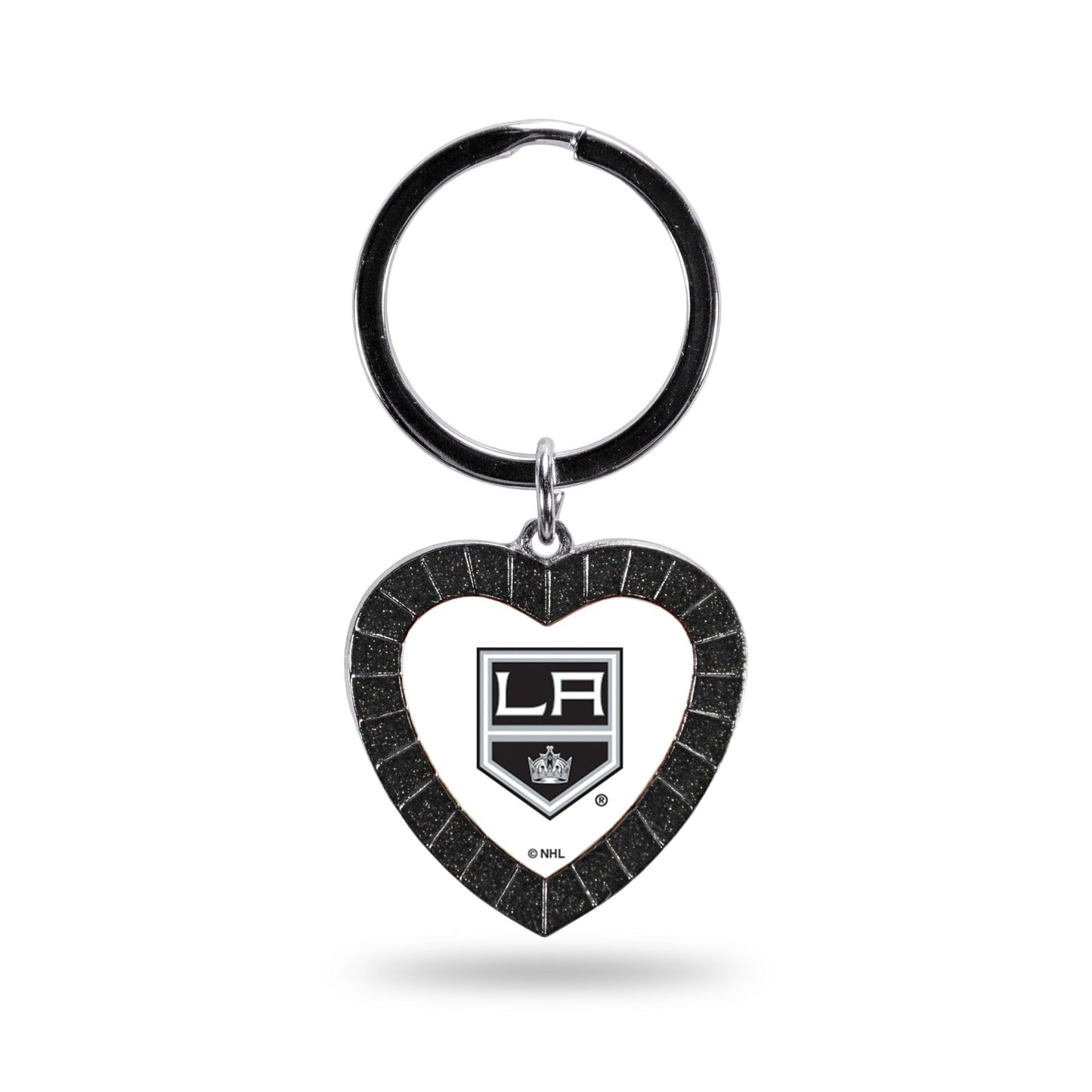 Los Angeles Kings Metal Keychain, Team Color Rhinestone Heart