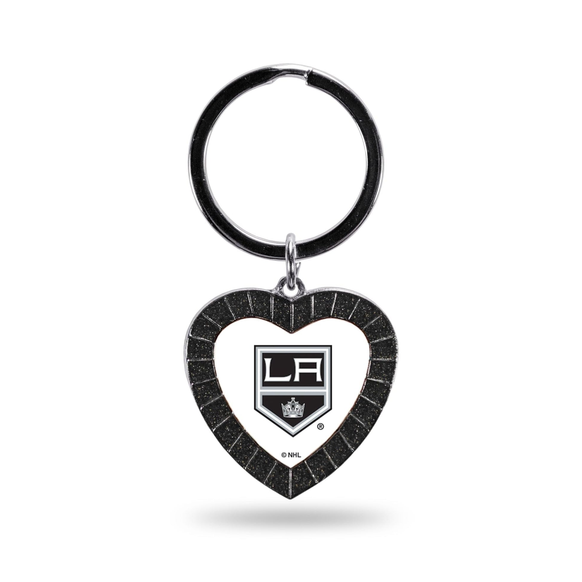 Los Angeles Kings Metal Keychain, Team Color Rhinestone Heart