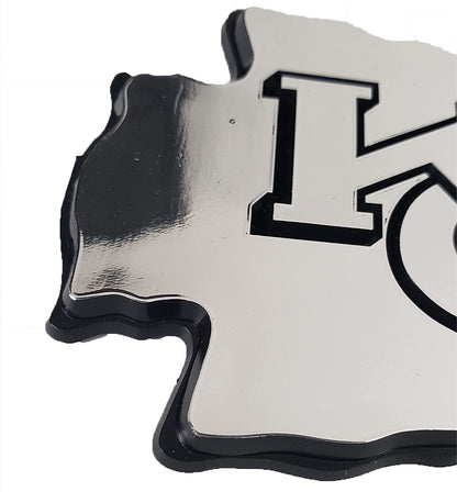 Pittsburgh Penguins Auto Emblem, Silver Chrome Color, Molded, Raised, Adhesive Tape Backing, 3 Inch