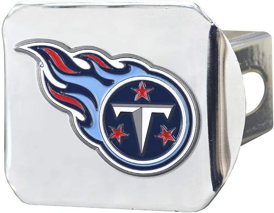 Tennessee Titans Hitch Cover Solid Metal with Raised Color Metal Emblem 2" Square Type III