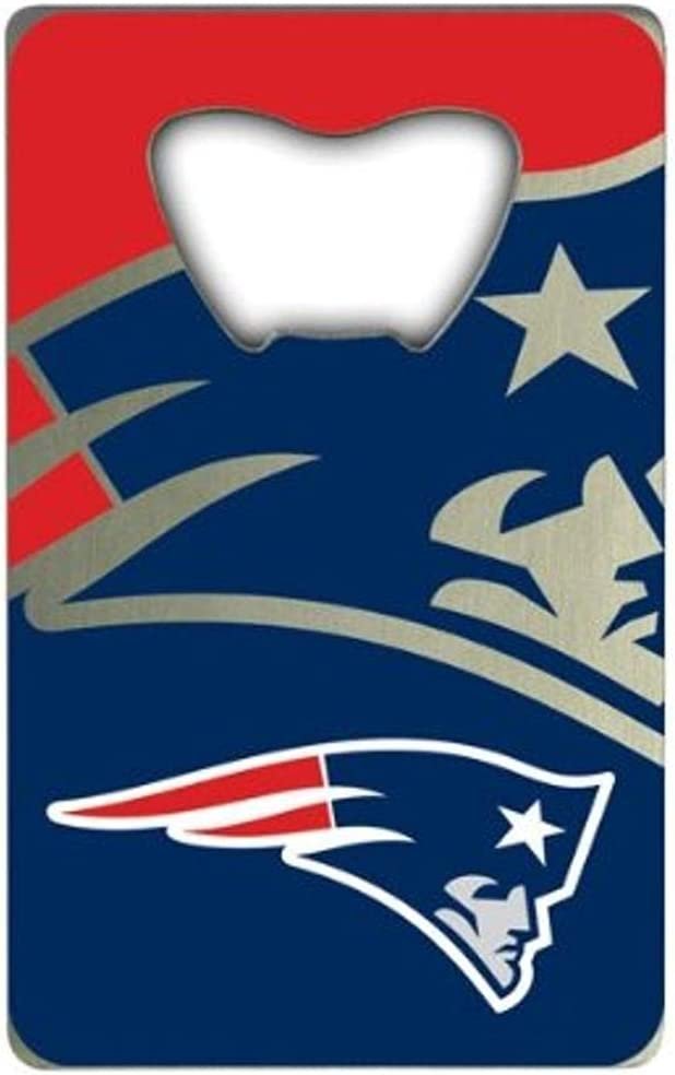 New England Patriots Heavy Duty Metal Bottle Opener Credit Card Size 2 x 3.25 Inch