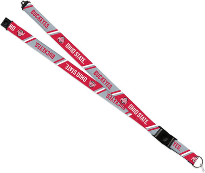 Ohio State University Buckeyes Lanyard Keychain Double Sided Breakaway Safety Design Adult 18 Inch