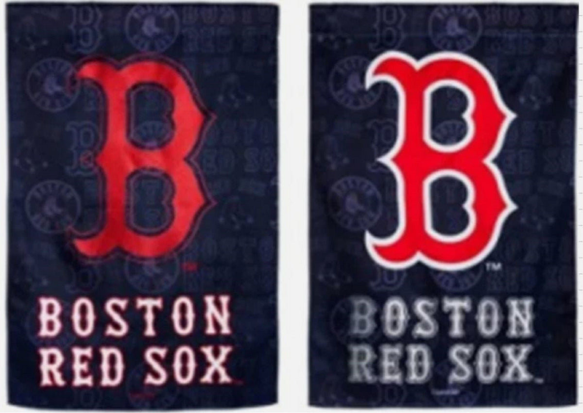 Boston Red Sox Premium Double Sided Banner Vertical House Flag, 28x44 Inch, Glitter Design