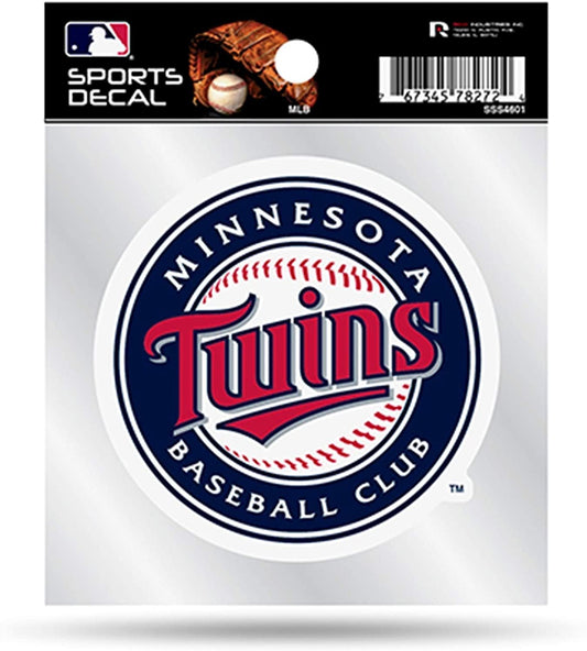 Minnesota Twins Premium 4x4 Decal with Clear Backing Flat Vinyl Auto Home Sticker Baseball