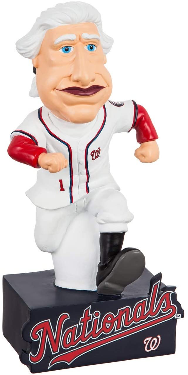 Washington Nationals George Washington Team Mascot Garden Statue, Hand Painted Resin, 12 Inch, Indoor Outdoor Decorative Sports Mascot, Officially Licensed