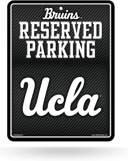 UCLA Bruins Metal Parking Novelty Wall Sign 8.5 x 11 Inch Carbon Fiber Design University of California Los Angeles