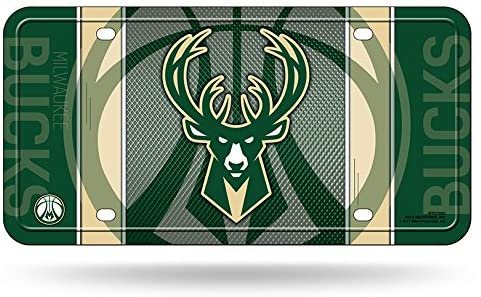 Milwaukee Bucks Metal Tag License Plate 6x12 Inch