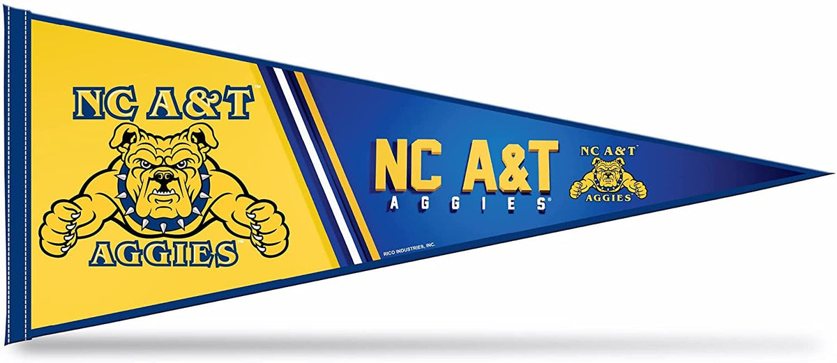 North Carolina A&T University Aggies Soft Felt Pennant, 12x30 Inch, Easy To Hang