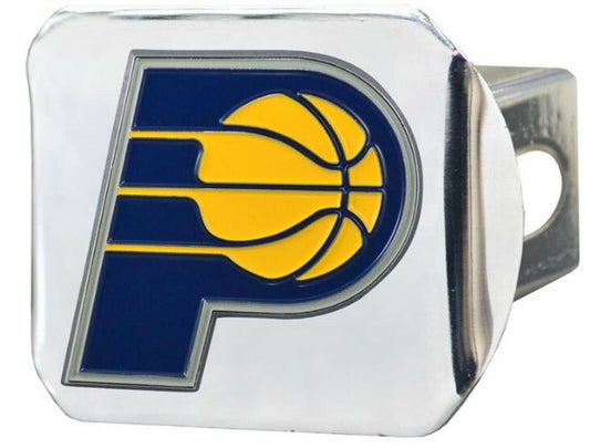 Indiana Pacers Hitch Cover Solid Metal with Raised Color Metal Emblem 2" Square Type III