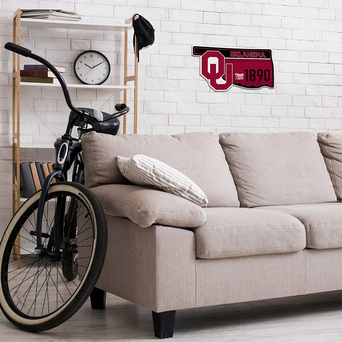 Oklahoma Sooners Pennant State Shape 18 Inch Soft Felt University of