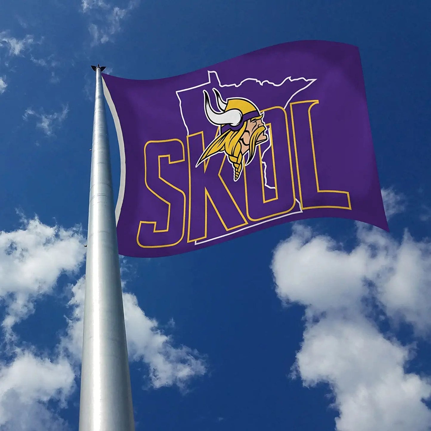 Minnesota Vikings Home State KOL Design 3x5 Feet Premium Flag Banner with Metal Grommets Outdoor