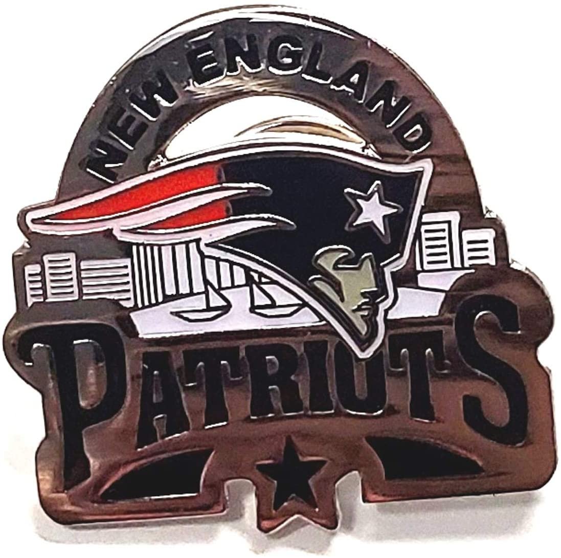 New England Patriots Premium Metal Pin, Lapel Hat Tie, Push Pin Backing