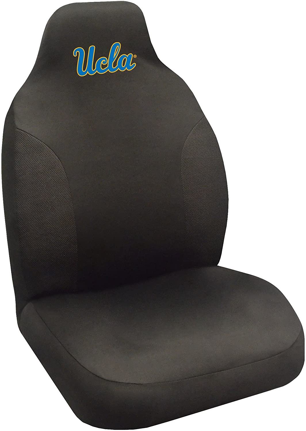 UCLA Bruins Premium Embroidered Black Auto Bucket Seat Cover, 48x20 Inch, Elastic