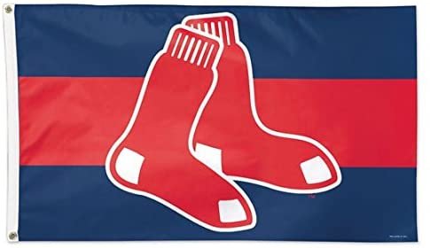 Boston Red Sox Premium 3x5 Feet Flag Banner, Metal Grommets, Stripe Design, Outdoor or Indoor Use