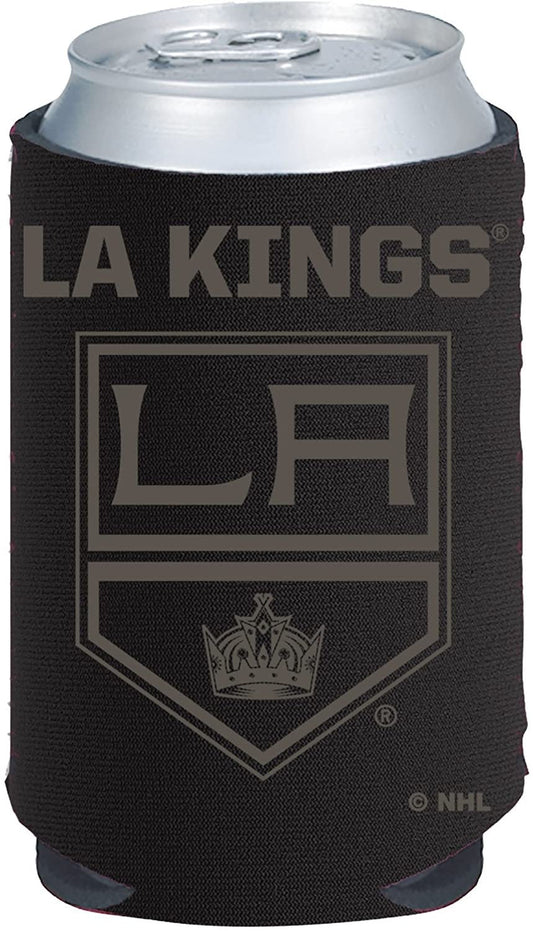 Los Angeles Kings 2-Pack Black Tonal CAN Beverage Insulator Neoprene Holder Cooler Decal Hockey