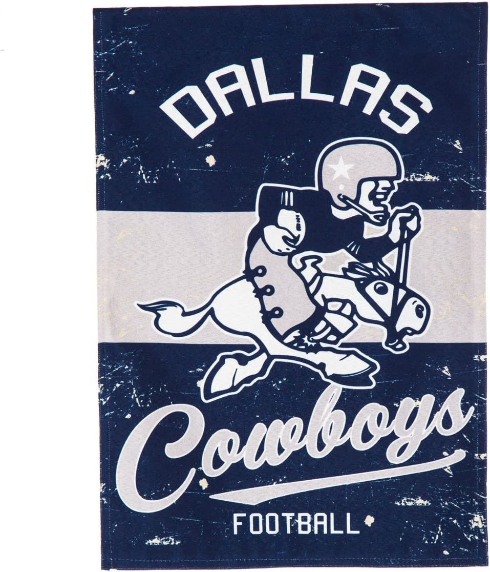 Dallas Cowboys Premium Double Sided Garden Flag Banner, Vintage Style, 13x18 Inch, Display Pole Sold Separately